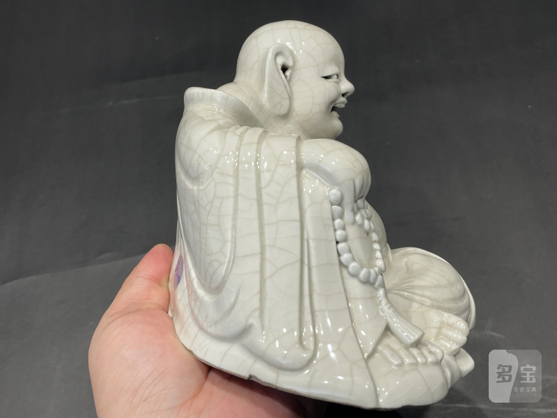 十八世纪 德化窑弥勒佛塑像（带老座） - 图6